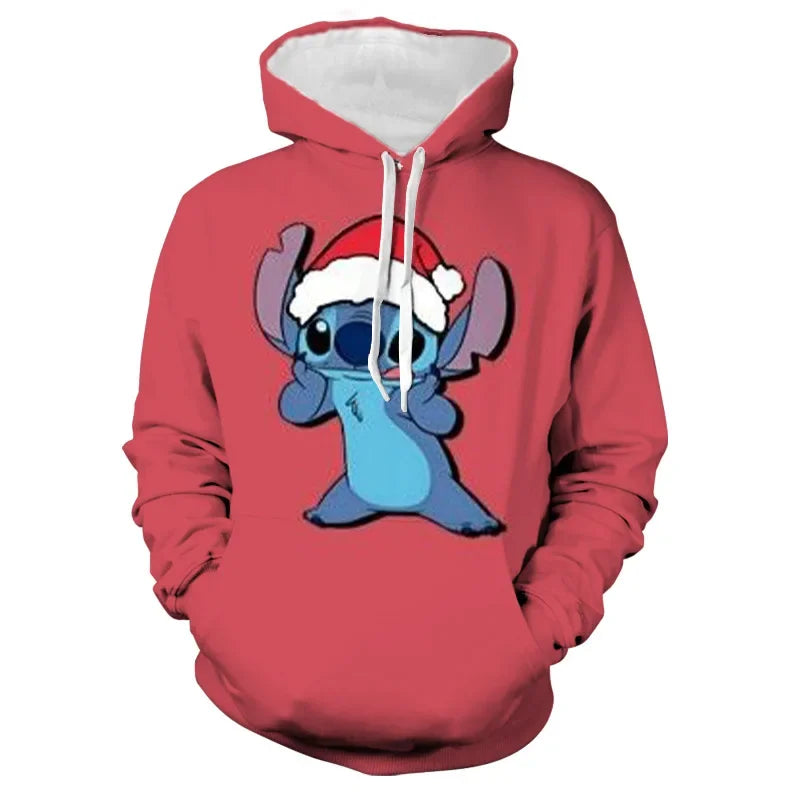 New Christmas Collection Hoodie Men's Fall Long Sleeve Mouse 3D Printed Casual Sweatshirt