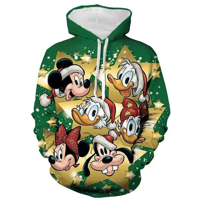 New Christmas Collection Hoodie Men's Fall Long Sleeve Mouse 3D Printed Casual Sweatshirt