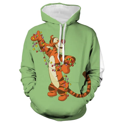 New Christmas Collection Hoodie Men's Fall Long Sleeve Mouse 3D Printed Casual Sweatshirt