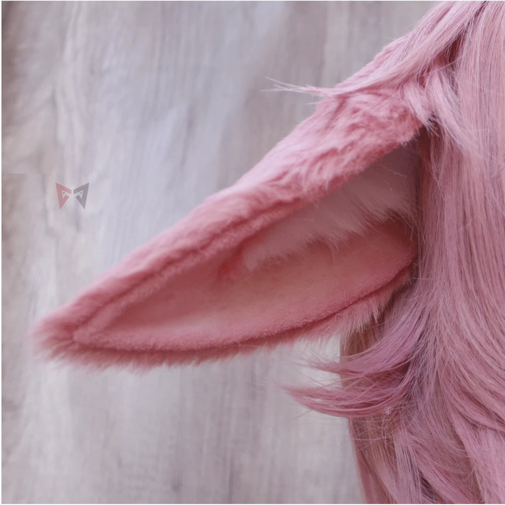 New Genshin Impact Yae Miko Cosplay Fox Ears Hairhoop Headwear Scalp Simulation Pink  Anime Inazuma Yae Miko Cosplay Prop