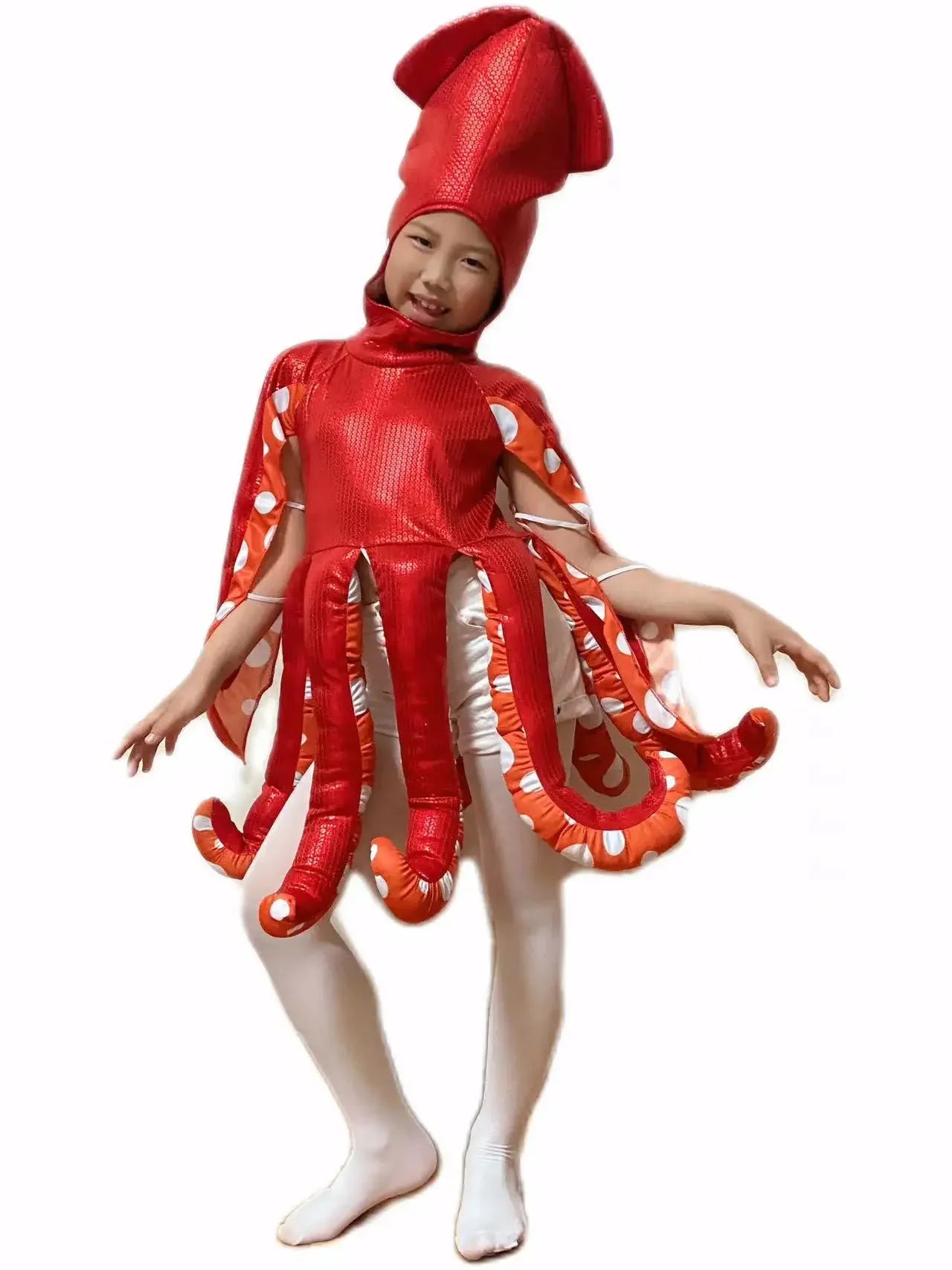 New Halloween Adult Squid Costume Marine Life Party Jumpsuit Funny Cos ClothesChildren Costume  Playing Sea Creatures