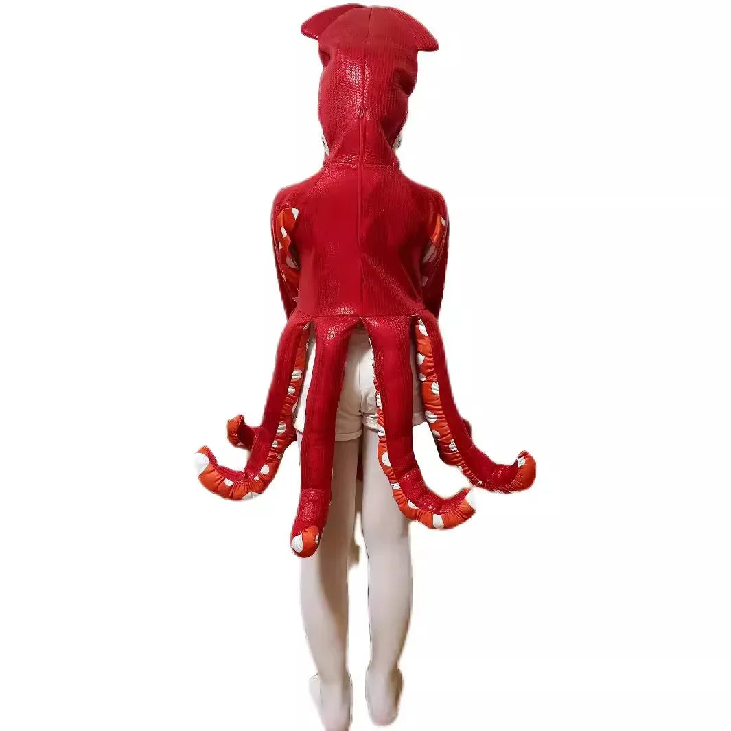 New Halloween Adult Squid Costume Marine Life Party Jumpsuit Funny Cos ClothesChildren Costume  Playing Sea Creatures