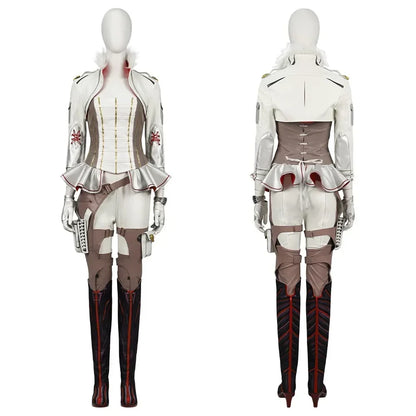 Apex Legends Loba Cosplay Costume Tan Top Coat and Pants Outfit Custom Size Women's Evil Spirit Skin Suit