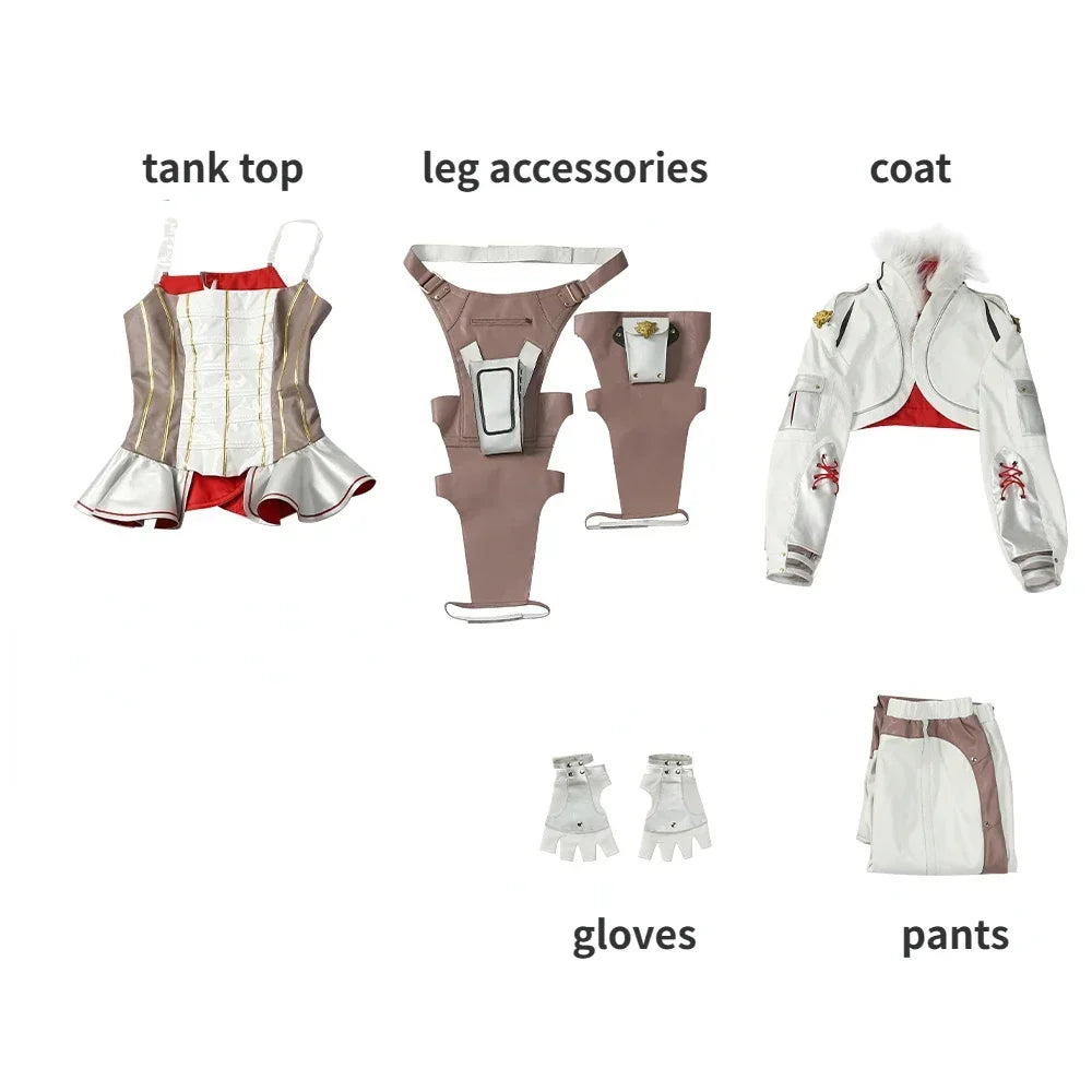 Apex Legends Loba Cosplay Costume Tan Top Coat and Pants Outfit Custom Size Women's Evil Spirit Skin Suit