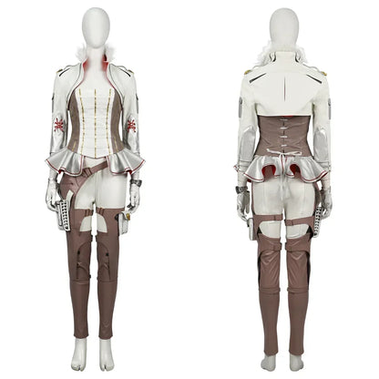 Apex Legends Loba Cosplay Costume Tan Top Coat and Pants Outfit Custom Size Women's Evil Spirit Skin Suit