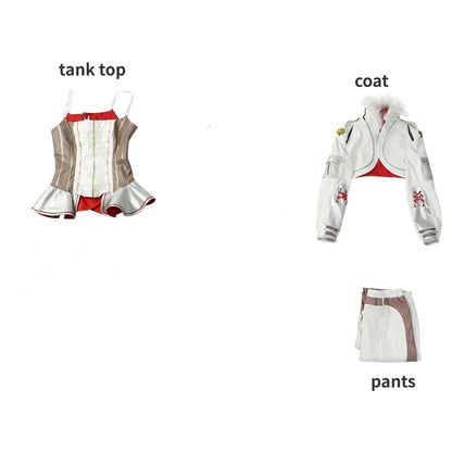 Apex Legends Loba Cosplay Costume Tan Top Coat and Pants Outfit Custom Size Women's Evil Spirit Skin Suit