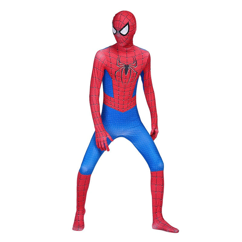 Miles Far From Home Cosplay Costume Zentai Spiderman Costume Superhero Bodysuit Spandex Suit for Kids Adult