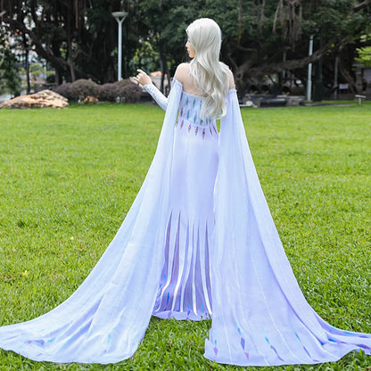 New Princess Ice Dress White Bring Costume for Game Party Custom Made