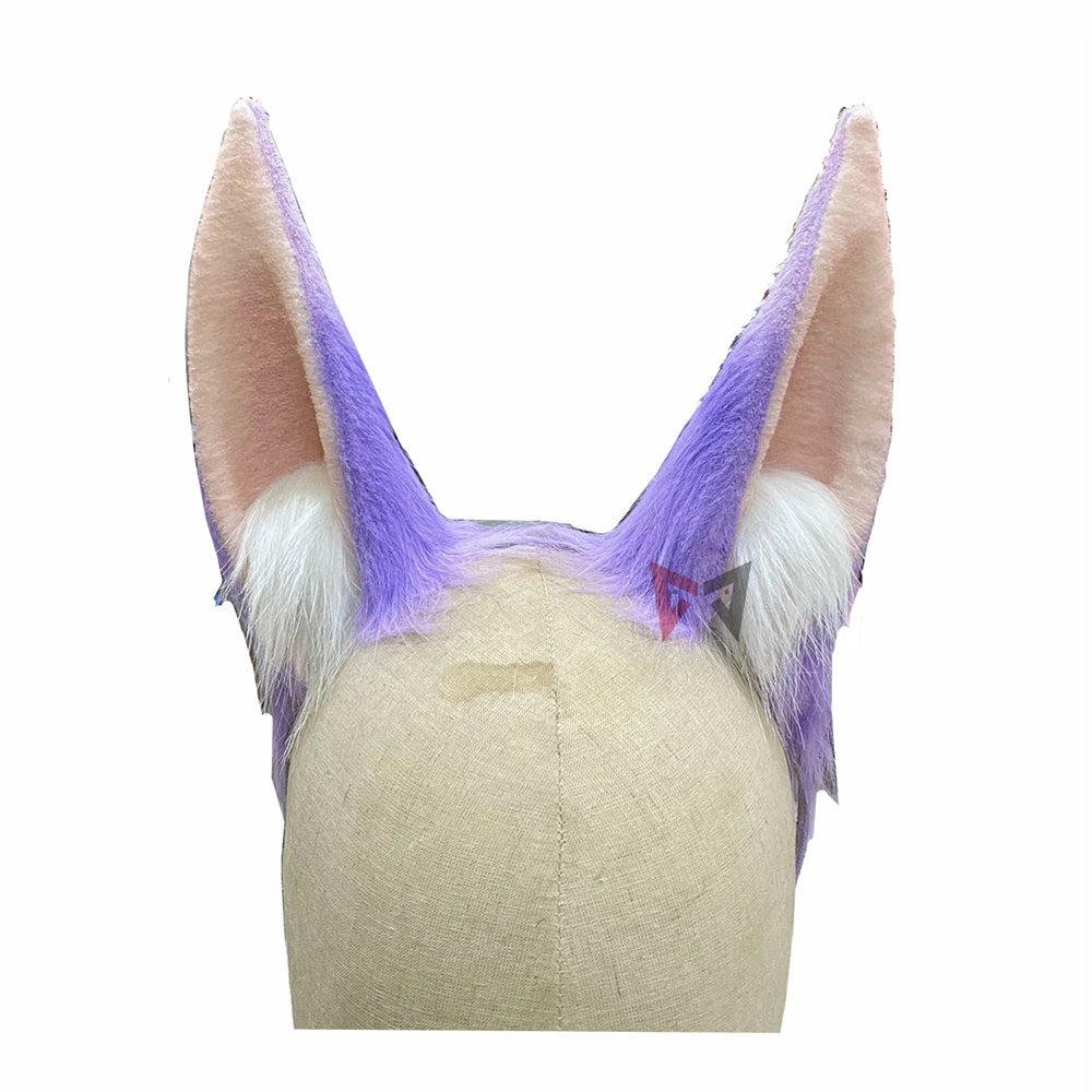 New Stay The Night  NU:Carnival Kuya Cosplay Prop Ears Hairhoop Tail Purple Color Headband Handmade Work Costume Accessories