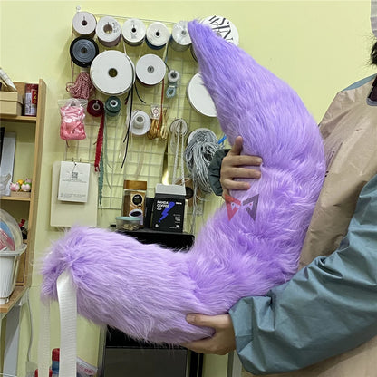 New Stay The Night  NU:Carnival Kuya Cosplay Prop Ears Hairhoop Tail Purple Color Headband Handmade Work Costume Accessories