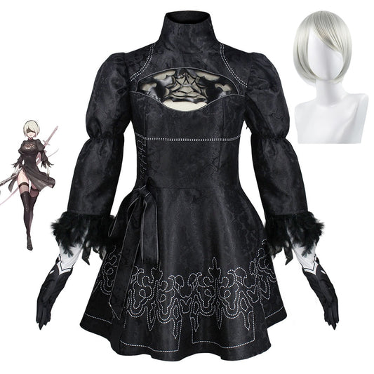 Nier Automata Cosplay Costume Yorha 2B sexy Outfit Games Suit Women Role Play Costumes Girls Halloween Party Dress