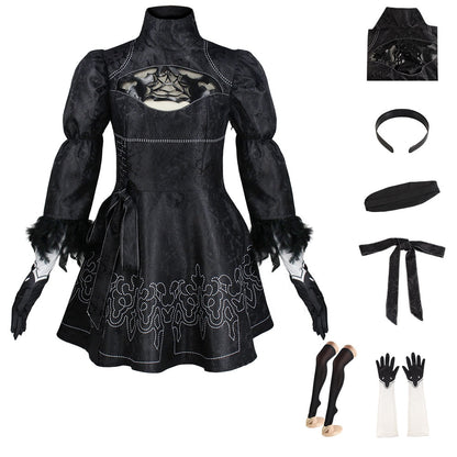 Nier Automata Cosplay Costume Yorha 2B sexy Outfit Games Suit Women Role Play Costumes Girls Halloween Party Dress