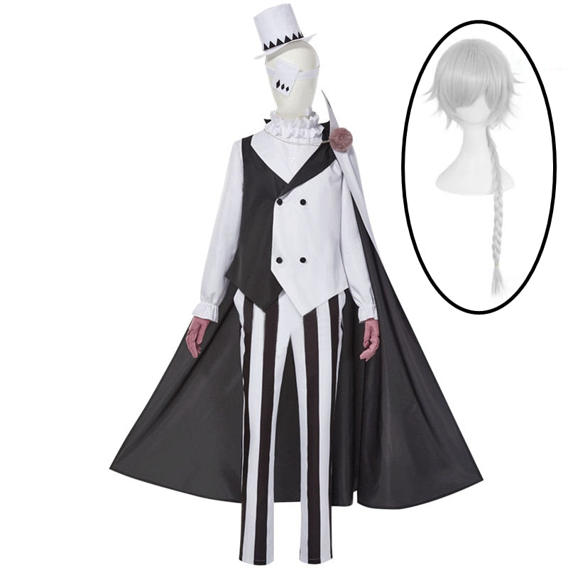 Nikolai Gogol Cosplay Costume Anime Bungo Stray Dogs Suit Cloak White Black Uniform Halloween Christmas Clothes Season 4