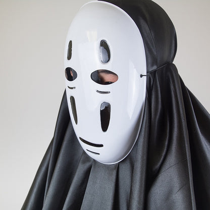 No Face Man Cos Spirited Away Cosplay Costume Mask Gloves Anime Miyazaki Hayao Faceless Cloak Coat Adult Carnival Costume