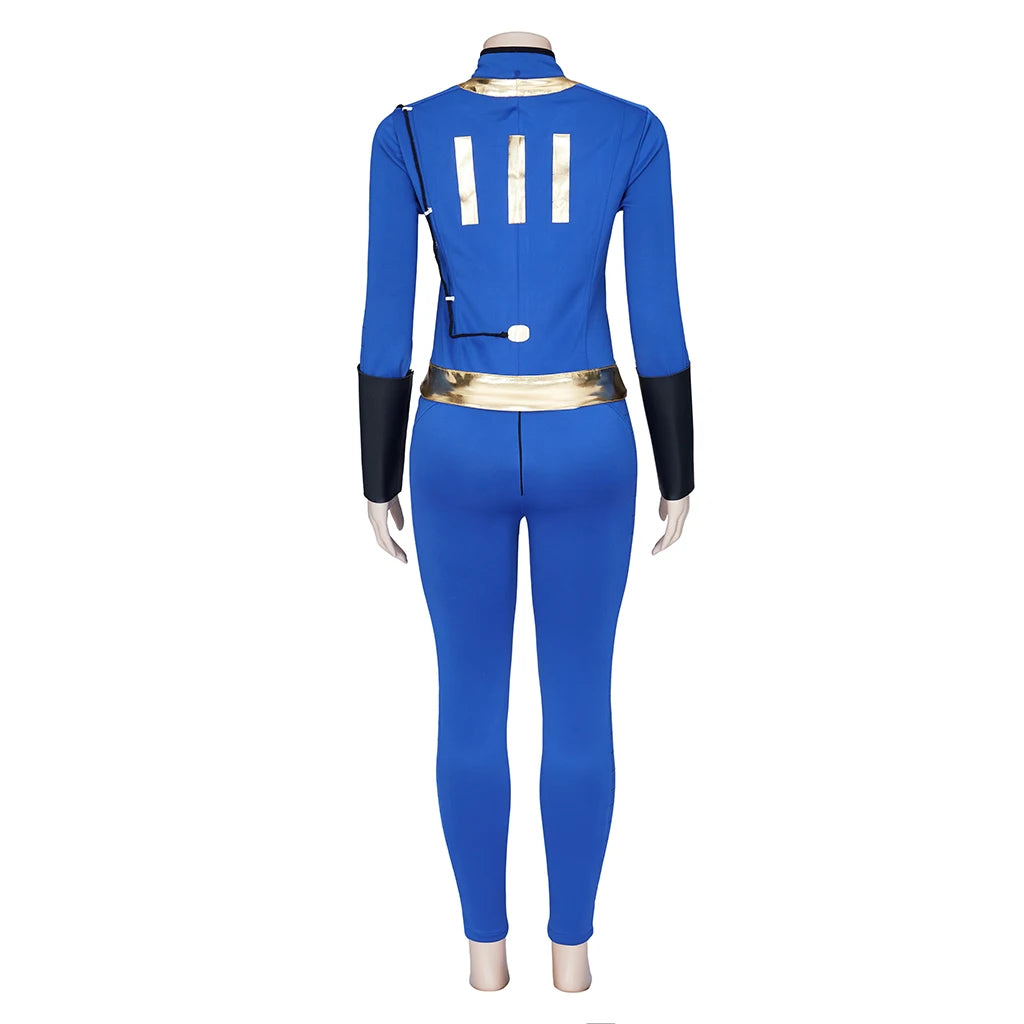 Nora Cosplay Survivor Costume Adult Women Fantasia Blue Slim Battle Suit Halloween Carnival Party Fancy Uniform