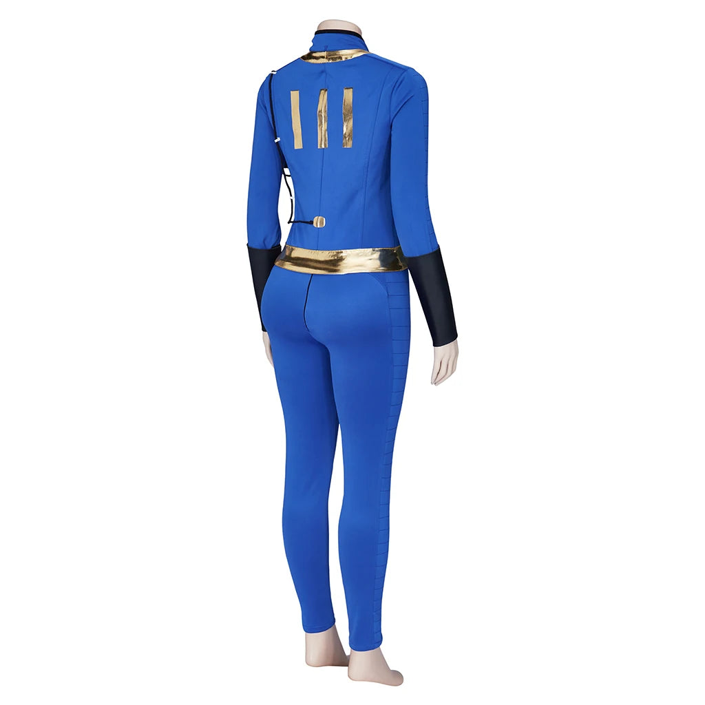 Nora Cosplay Survivor Costume Adult Women Fantasia Blue Slim Battle Suit Halloween Carnival Party Fancy Uniform