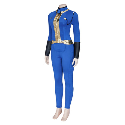 Nora Cosplay Survivor Costume Adult Women Fantasia Blue Slim Battle Suit Halloween Carnival Party Fancy Uniform