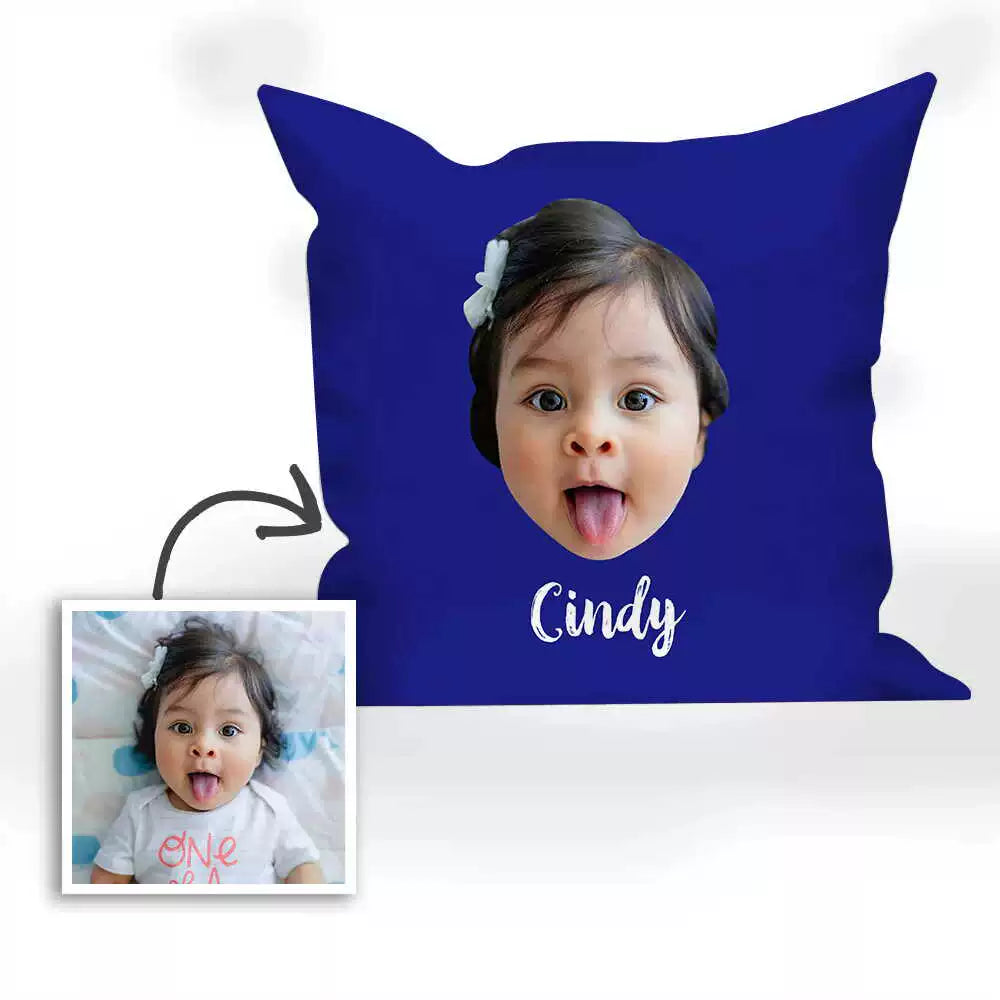 Multi-Color Custom Engraved Baby Photo Pillow img 1