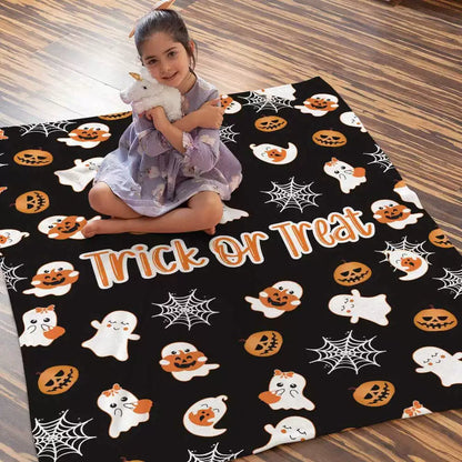 Custom Blanket Personalized Halloween Gift Ghost and Pumpkin img 4