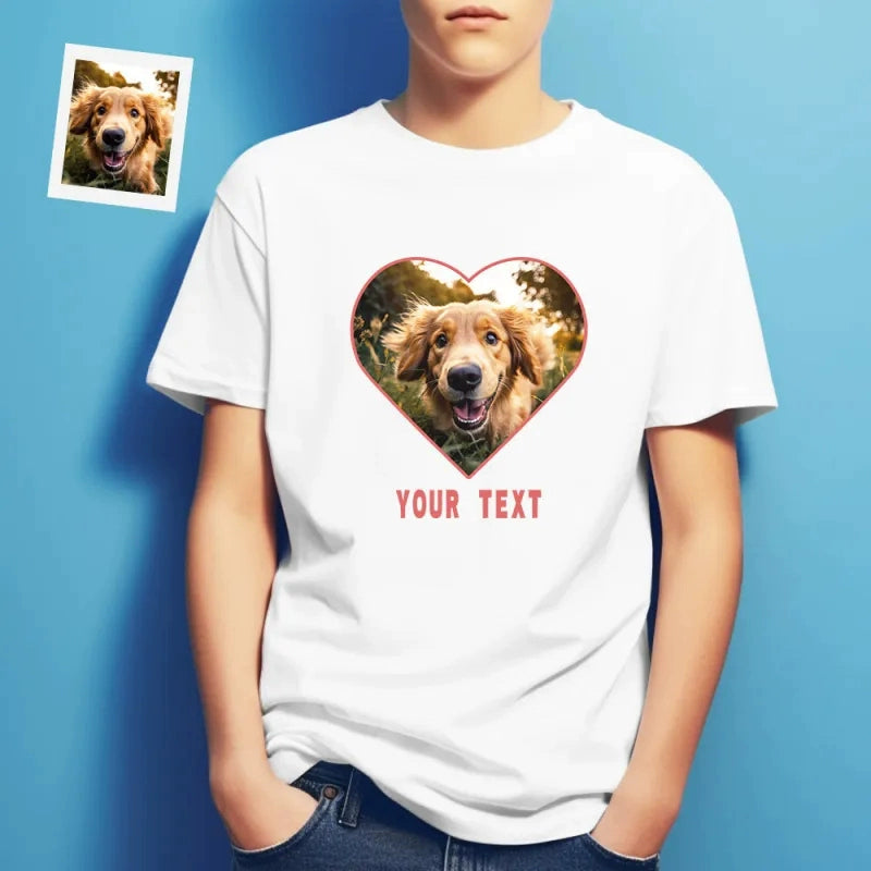 Custom Photo T-Shirt Personalized Name for Pet for Couple img 2