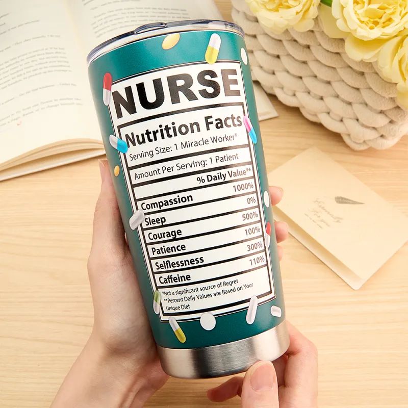 Custom Text and Accessories Tumbler Cup Gift for Nurse img 2