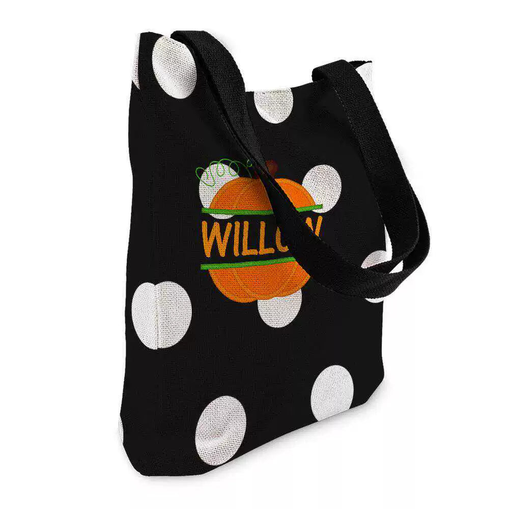 Custom Text Canvas Bag Gifts for Friends on Halloween img 2