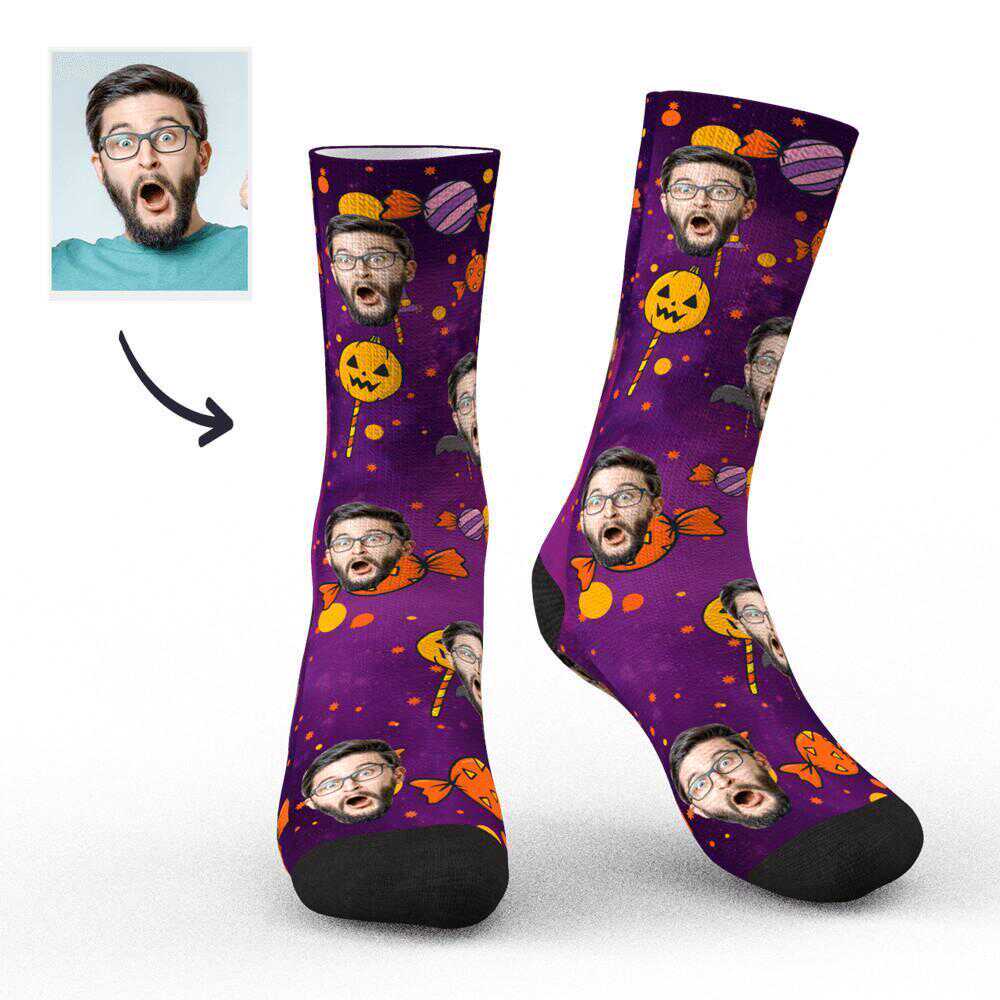 Custom Socks Dog Socks Halloween Gifts img 1