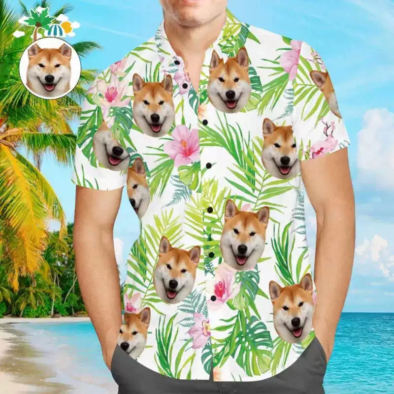 Custom Hawaiian Shirt Funny Pet Beach Shirt Gift for Men img 2