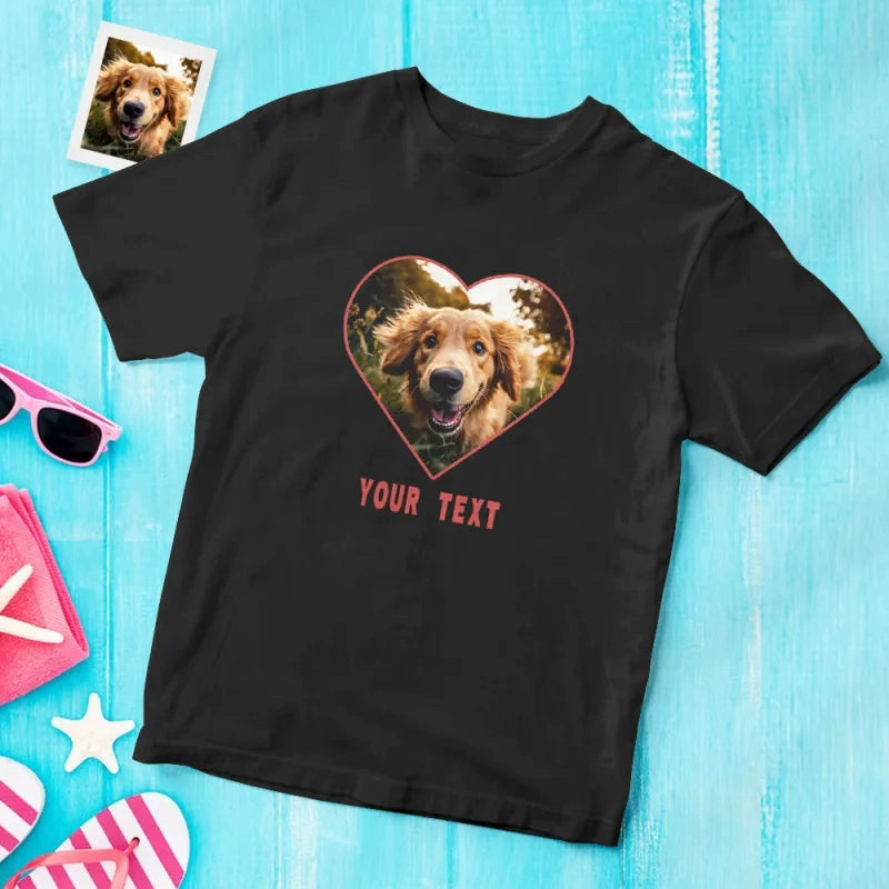 Custom Photo T-Shirt Personalized Name for Pet for Couple img 3