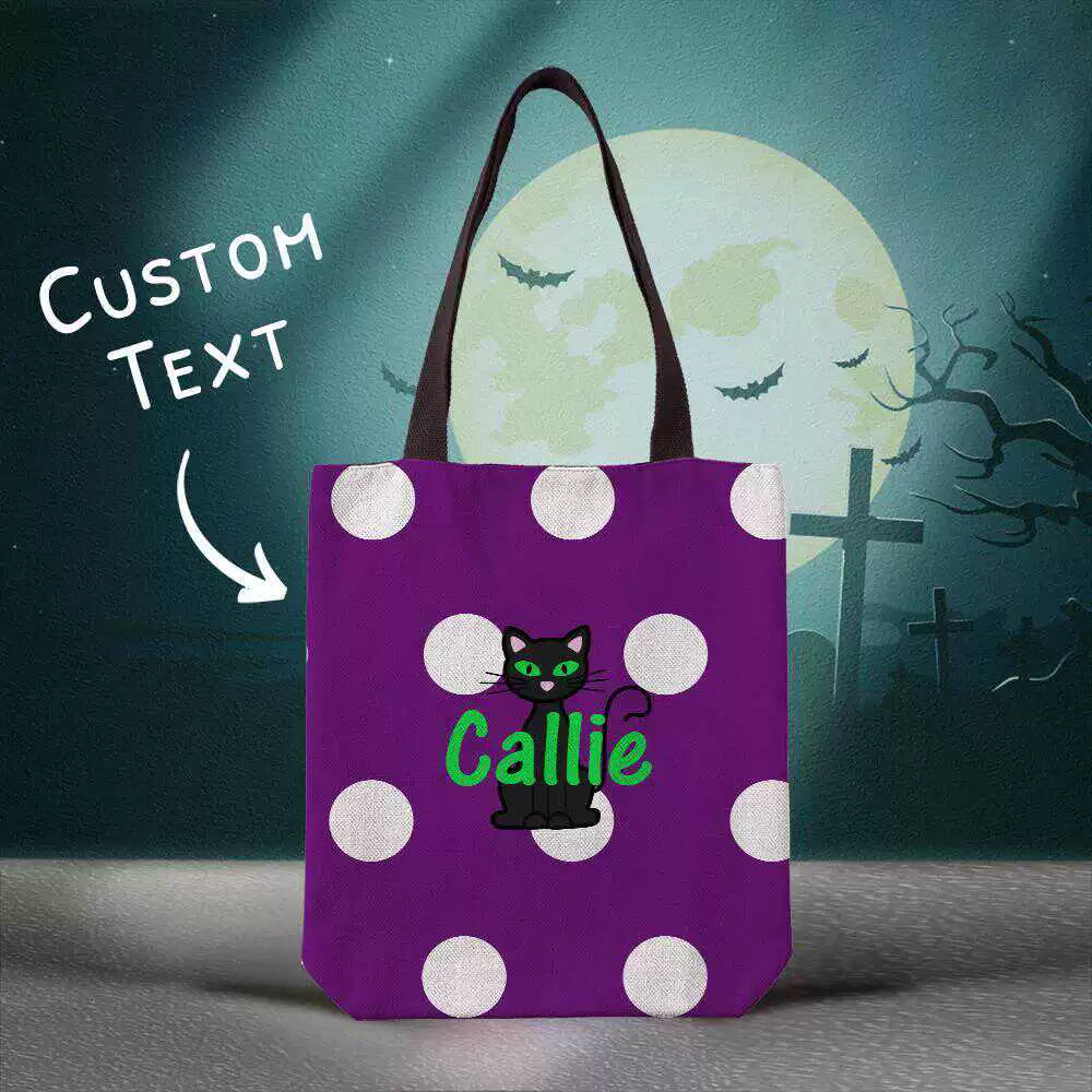 Custom Text Canvas Bag Gifts for Friends on Halloween img 4