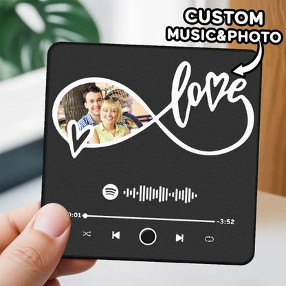 Custom Photo Music Fridge Magnet Sweet Gift for Couples