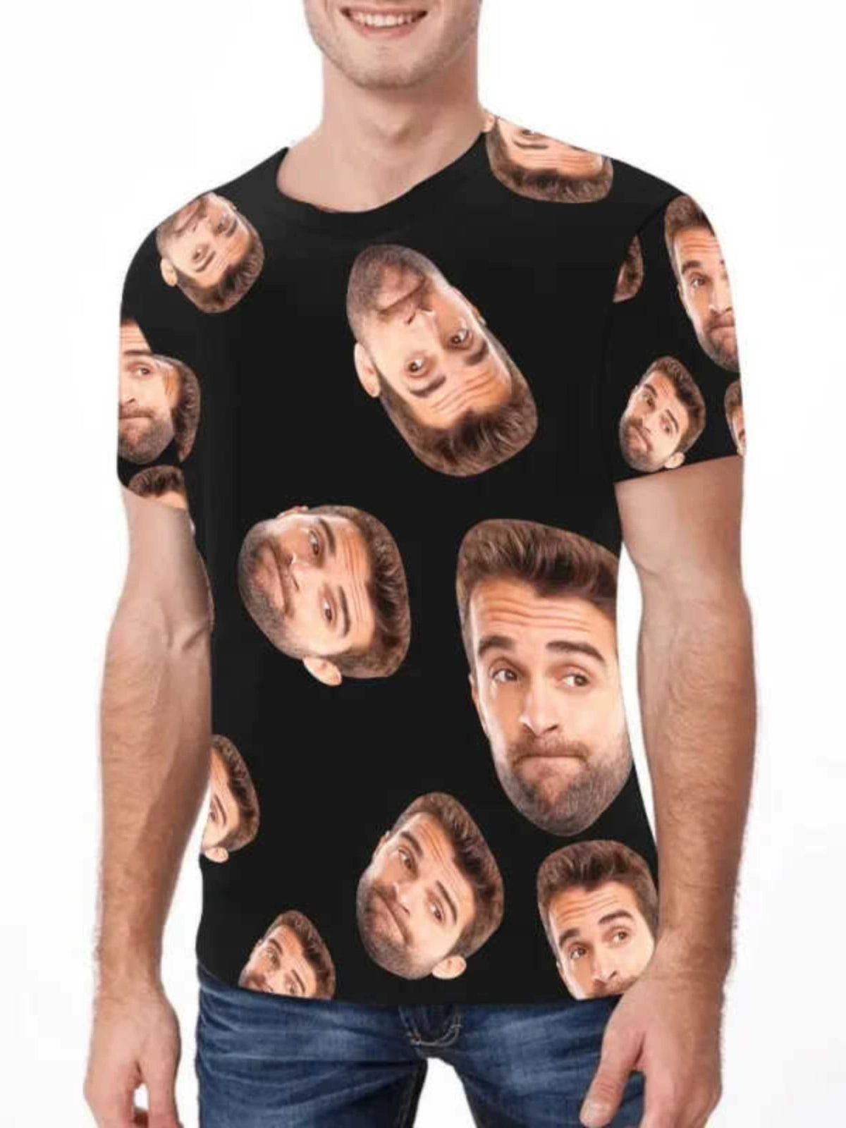 Custom Face T-Shirt Photo Men's All over Print T-Shirt img 2