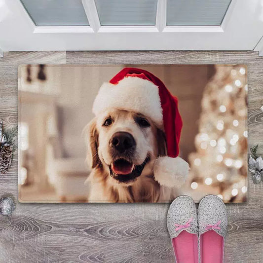 Custom Floor Mat Photo Mats with Cute Dog for Christmas Gift img 1