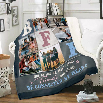 Custom Bff Photo Blanket, Gifts for Best Friend img 4