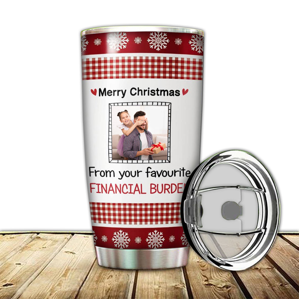 Custom Photo 20 Oz Tumbler Cup Mug Christmas Gift for DAD img 1