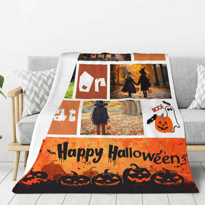 Halloween Blanket, Custom Photo Blanket, Special Gift for Kids img 1