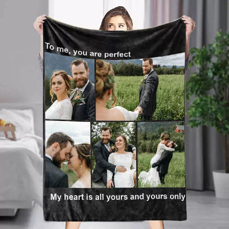 Custom Photo Blanket Unique Design Present for Sweet Couples img 1