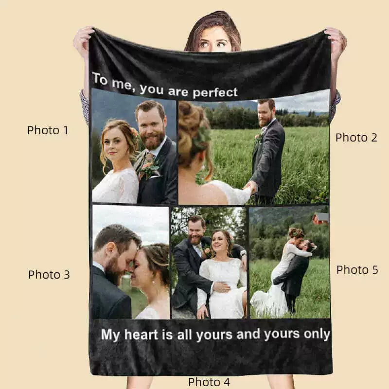 Custom Photo Blanket Unique Design Present for Sweet Couples img 2