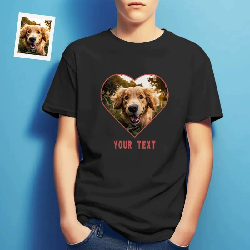 Custom Photo T-Shirt Personalized Name for Pet for Couple img 1