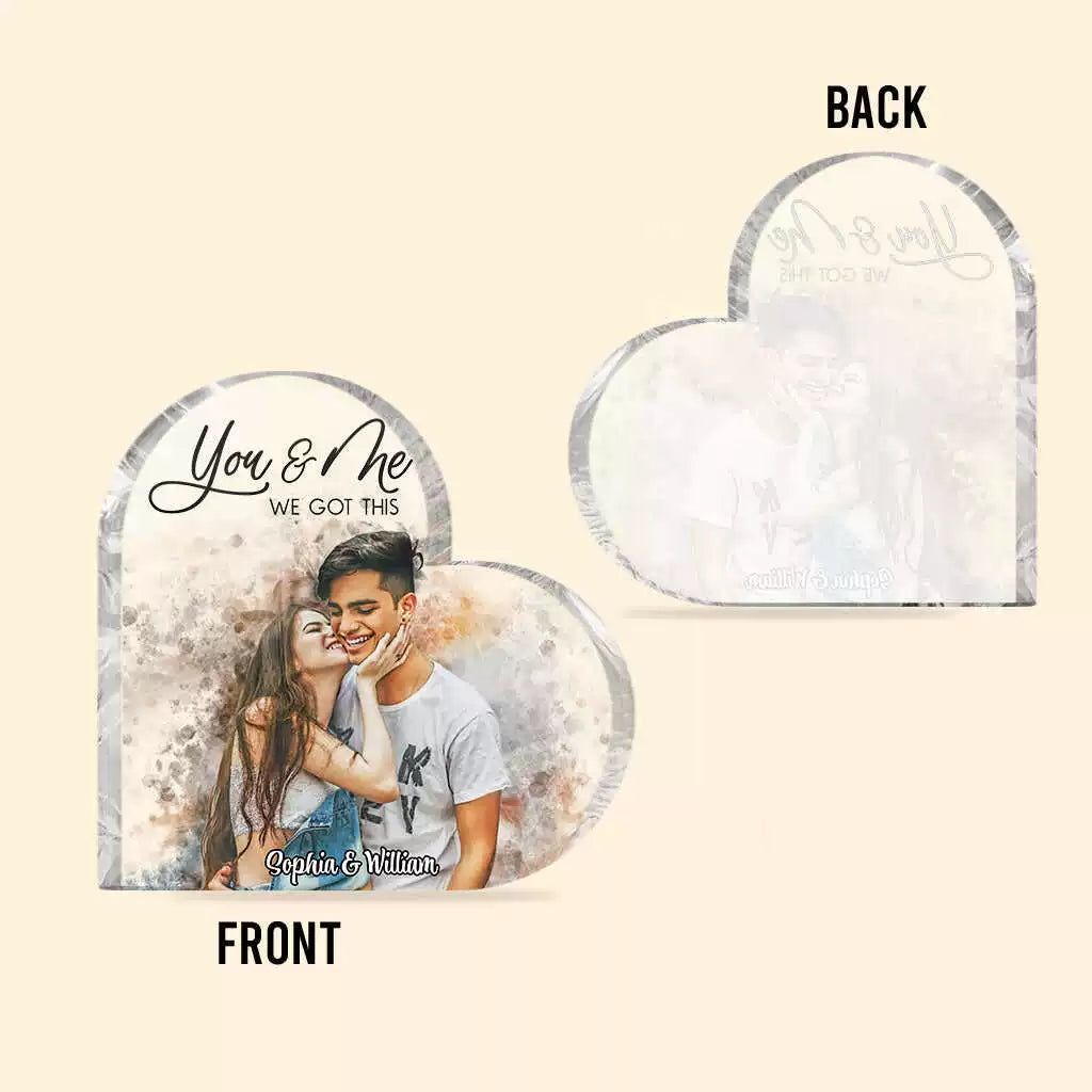 Personalized Photo Name Couple Acrylic Plaque-You and Me img 4