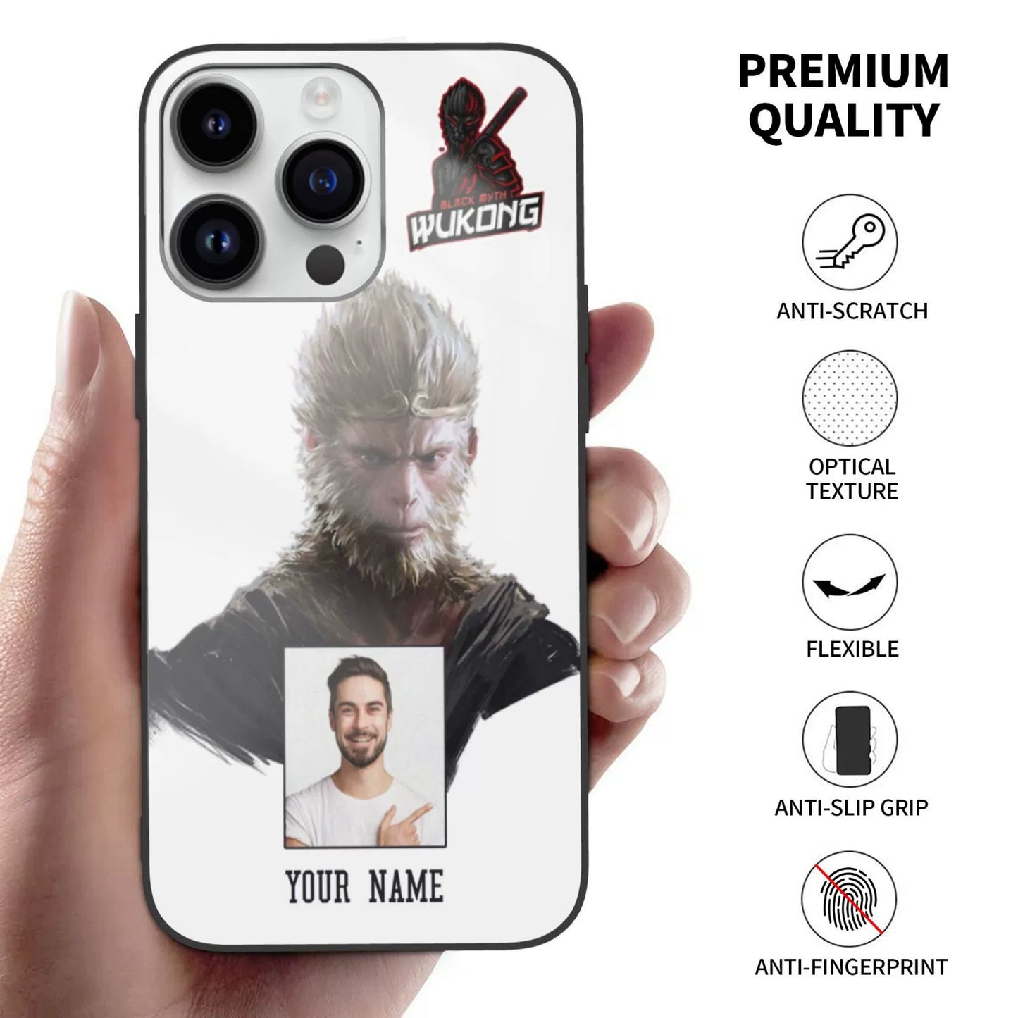 Personalized Name Phone Case Black Myth Wukong Phone Case Custom Photo Men Women Idea Gift img 3