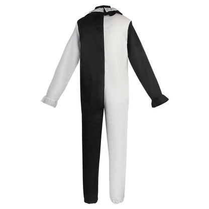 Cosplay Costume Female/Male Horror Carnival Party Skin-Tight Black White Killer Clowns Jumpsuit for Halloween Costumes