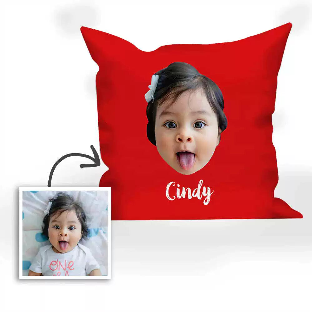 Multi-Color Custom Engraved Baby Photo Pillow