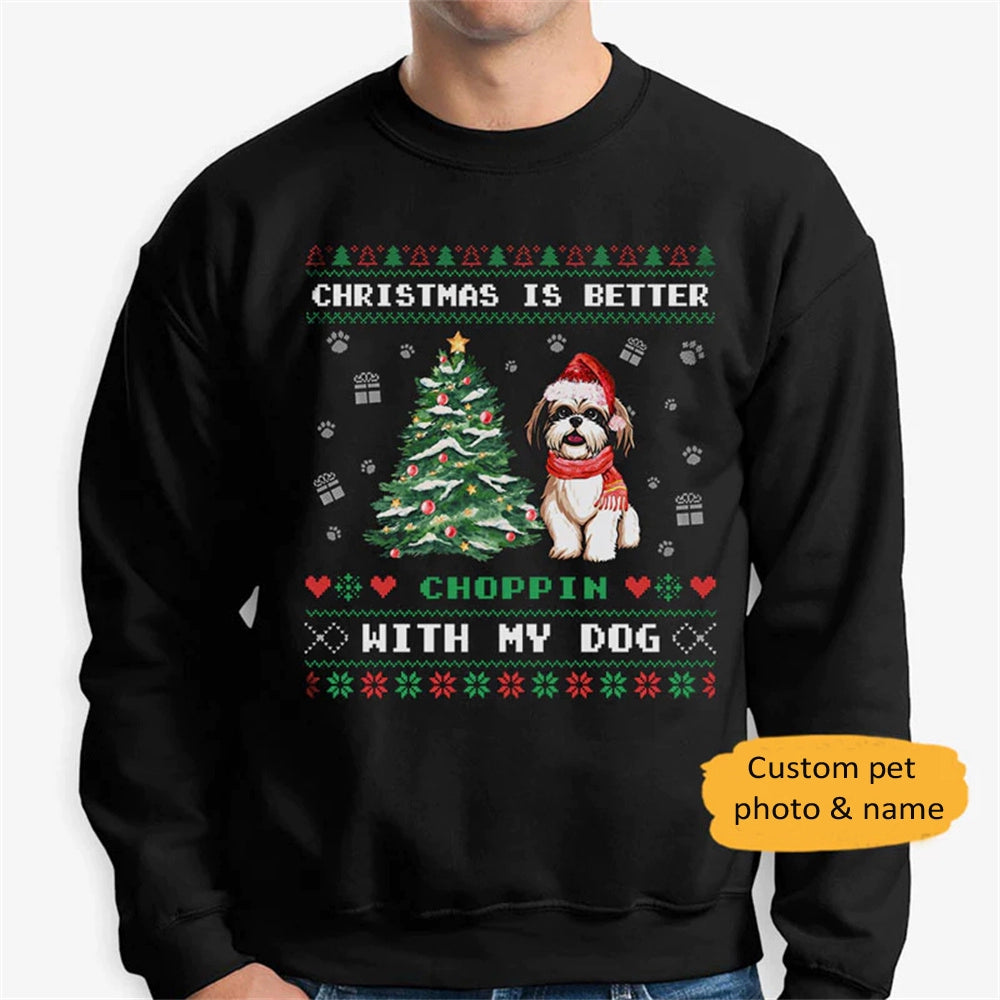 Custom Dog Swodies Photo Name Christmas Unisex Swodies img 2