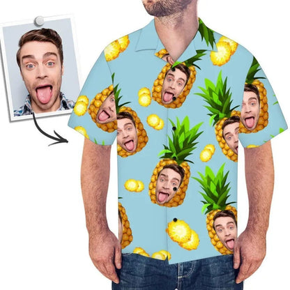 Custom Face Shirt Men Hawaiian Shirt Fruit Pic Fresh Style img 2