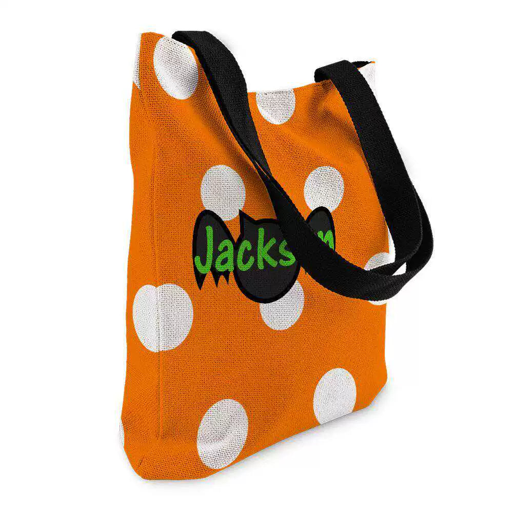 Custom Text Canvas Bag Gifts for Friends on Halloween