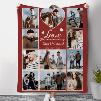 Personalized Photo Blanket Gifts for Girlfriend img 1