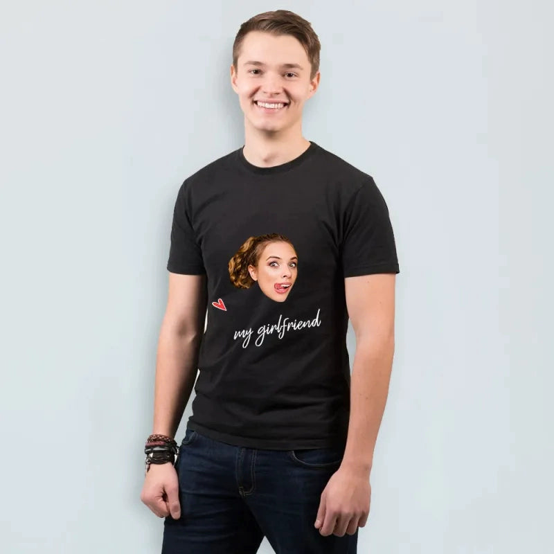 Custom Photo T-Shirt Personalized Name for Couple img 1