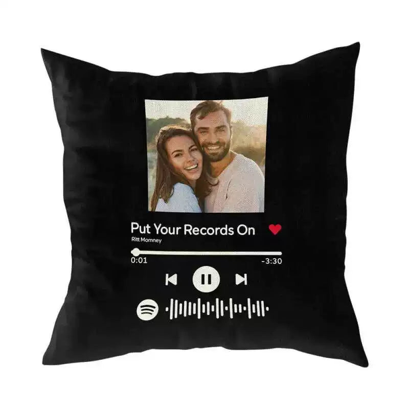 Custom Code Custom Photo Pillow Case Black Music Gifts img 1