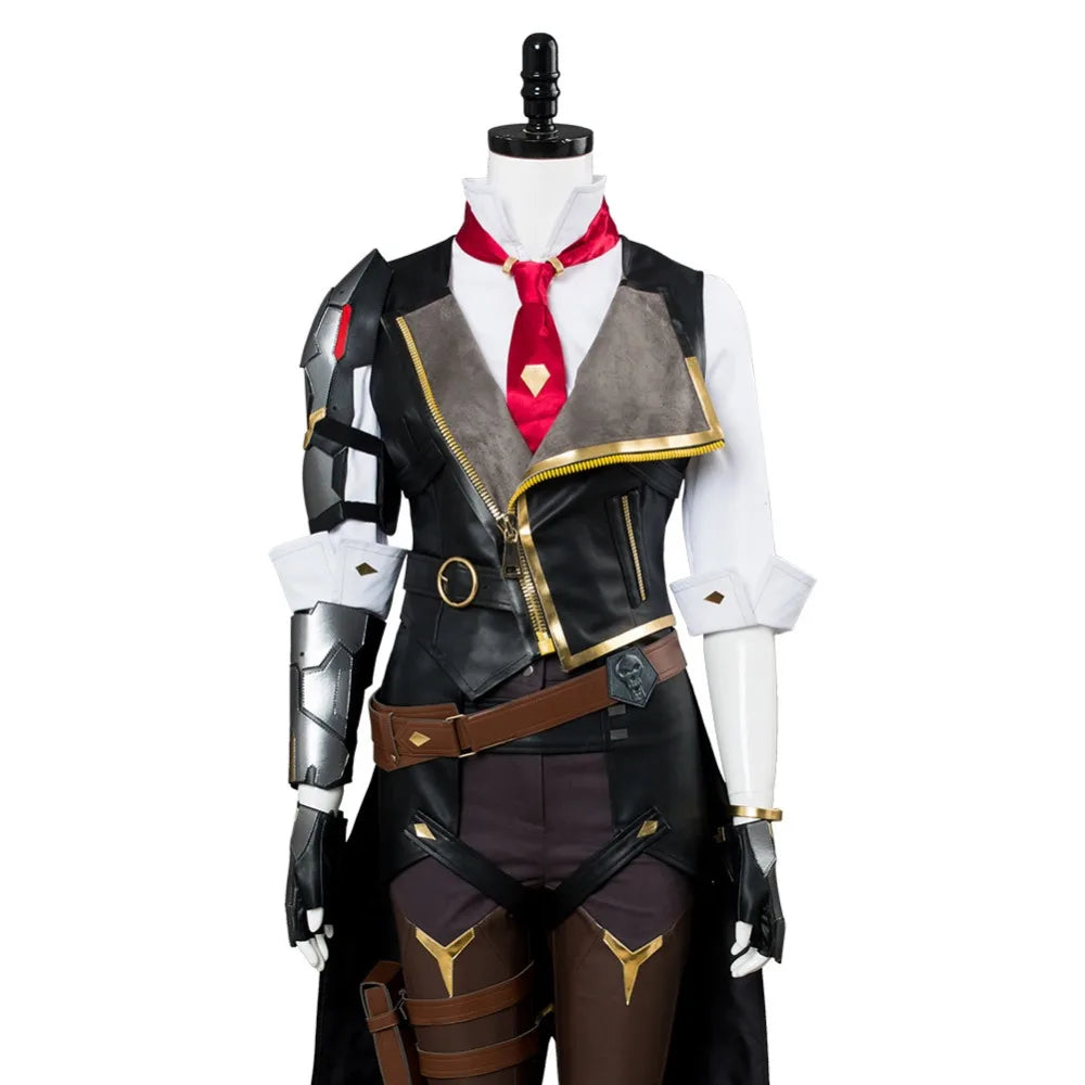 Ashe Cosplay Costume Elizabeth Caledonia Cosplay Ashe Shoes Outfit Full Suit For Adult Women Halloween Carnival Costumes